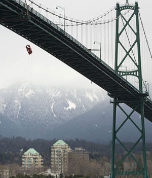 Volkswagen under Lion's Gate Bridge