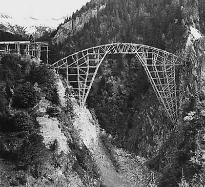Construction of Salginatobel Bridge