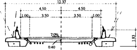 Cross Section of Deck with Edge BEams