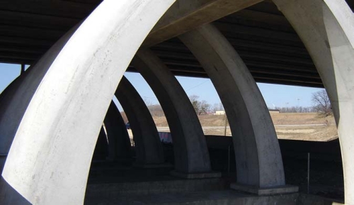 University Avenue Arched Pier Bridge over I-74